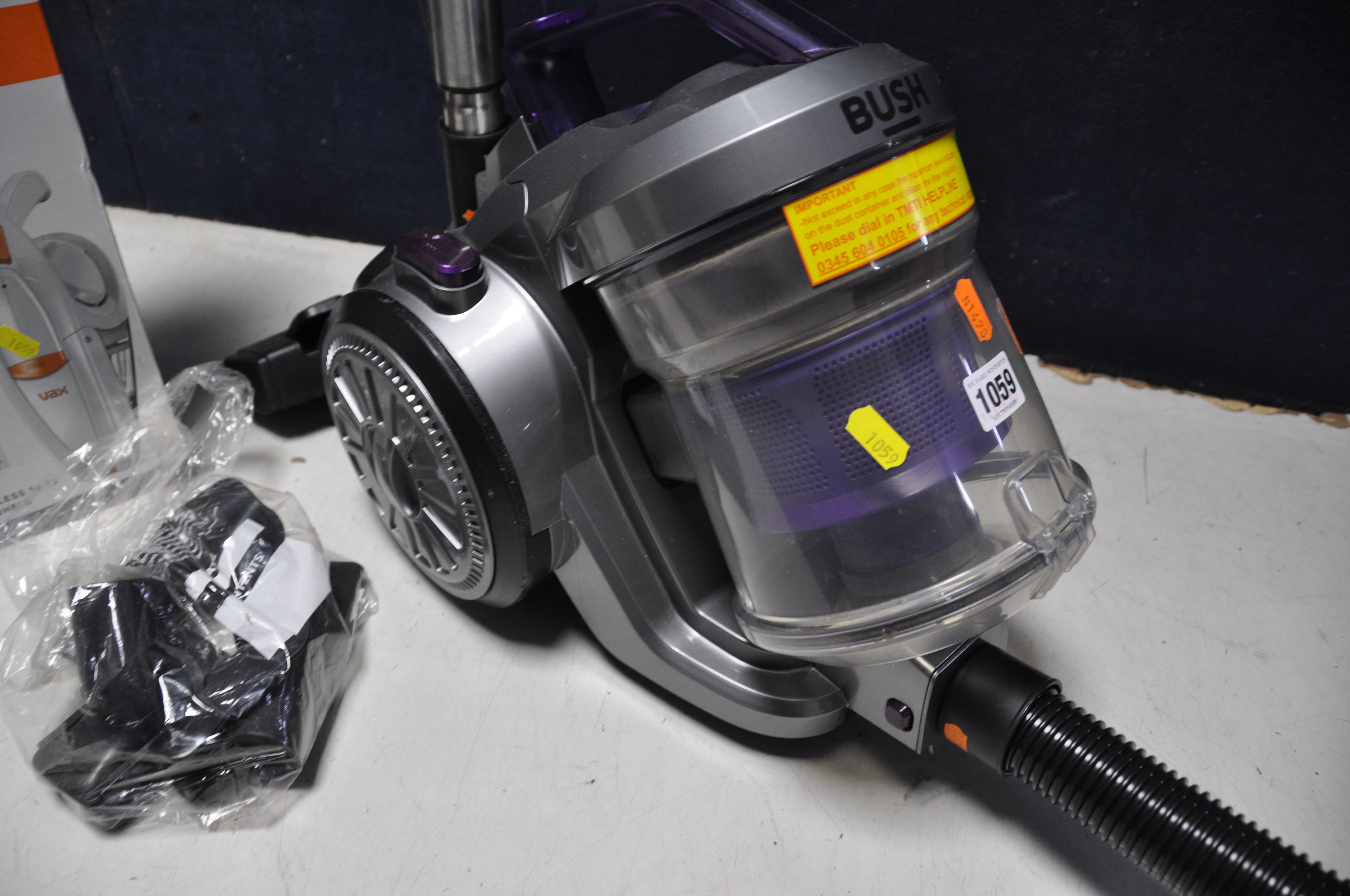 A BUSH BT-ZW-9031SO8 VACUUM CLEANER along with a Vax H85-GA-B10 cordless handheld vacuum cleaner ( - Image 2 of 3