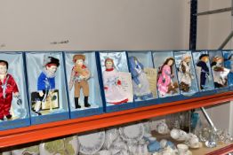 A COLLECTION OF TEN ROYAL DOULTON NISBET HEIRLOOM DOLLS, comprising 'Monday's Boy', 'Friday's