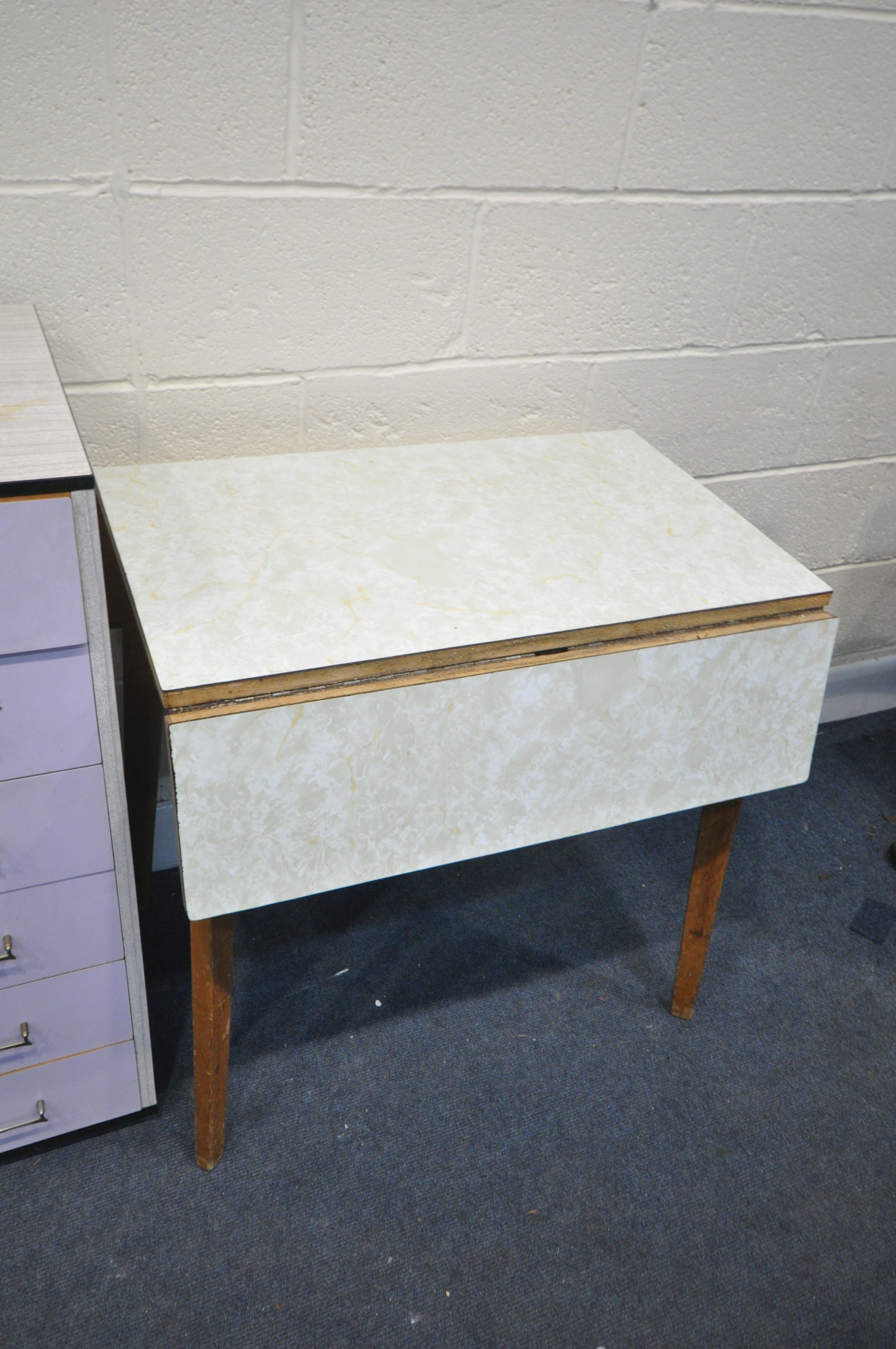 A MID CENTURY LEBUS AFROMOSIA TEAK SIDEBOARD, with a glass shelf, width 122cm x depth 48cm x - Image 4 of 4