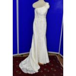 WEDDING DRESS, end of season stock clearance (may have slight marks) Trumpet silhouette, off the