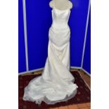 WEDDING DRESS, end of season stock clearance (may have slight marks) size 14, spaghetti straps,