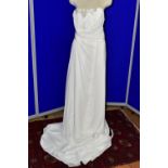 WEDDING DRESS, end of season stock clearance (may have slight marks) size 24, off the shoulder,