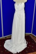 WEDDING DRESS, end of season stock clearance (may have slight marks) size 24, off the shoulder,