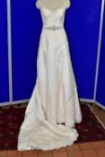 WEDDING DRESS, end of season stock clearance (may have slight marks) a David Tutera ivory gown, with