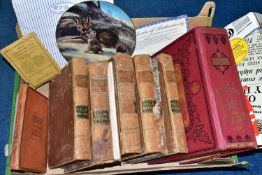 BOOKS, MAGAZINES, POSTCARDS, one box containing vols. II-VI of The Pictorial History of England,