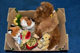 ONE BOX OF STEIFF ANIMALS, to include a Buffalo 2695/35, a small jointed blonde bear 0210/15,