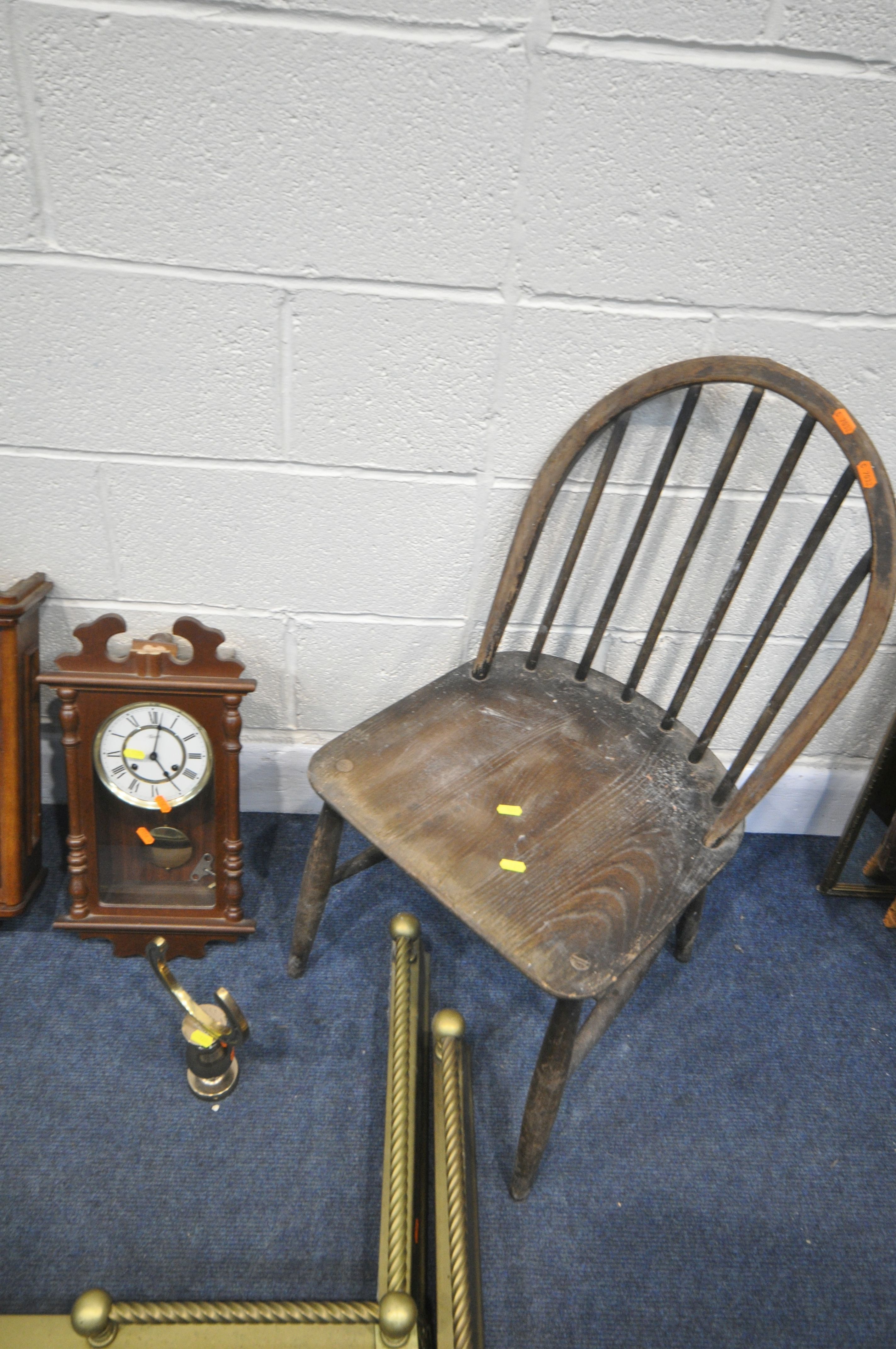 A SELECTION OF OCCASIONAL FURNITURE, to include two brass extending fenders, a companion set, - Image 2 of 4
