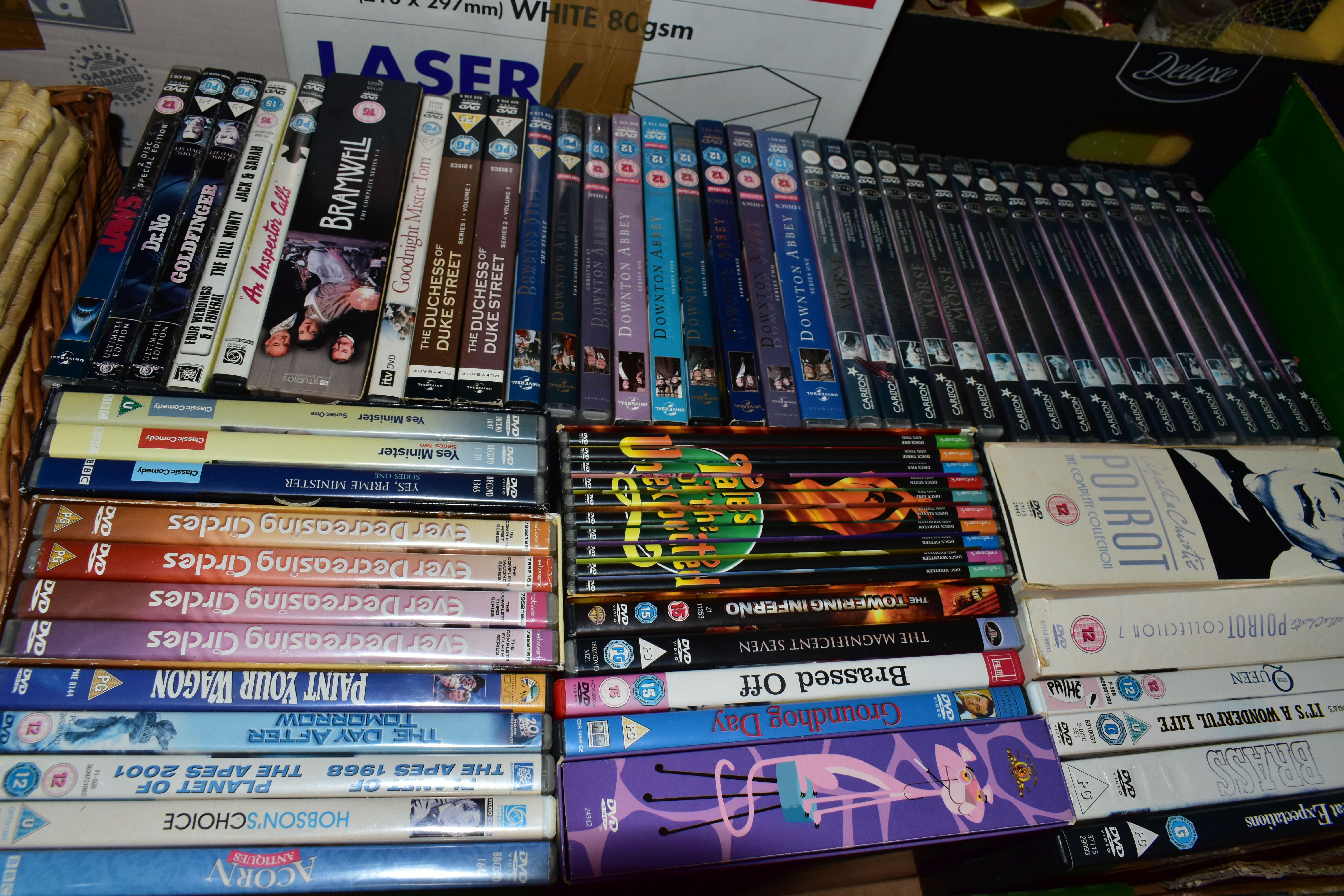 FOUR BOXES containing a mixture of Books, DVD's and Cassette Tapes, the books are a miscellaneous - Image 4 of 5