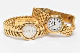 TWO LADY'S 'RAYMOND WEIL' WRISTWATCHES, the first with a round white dial signed 'Raymond Weil