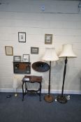 A SELECTION OF OCCASIONAL FURNITURE, to include a mahogany side table, 67cm x depth 43cm x height
