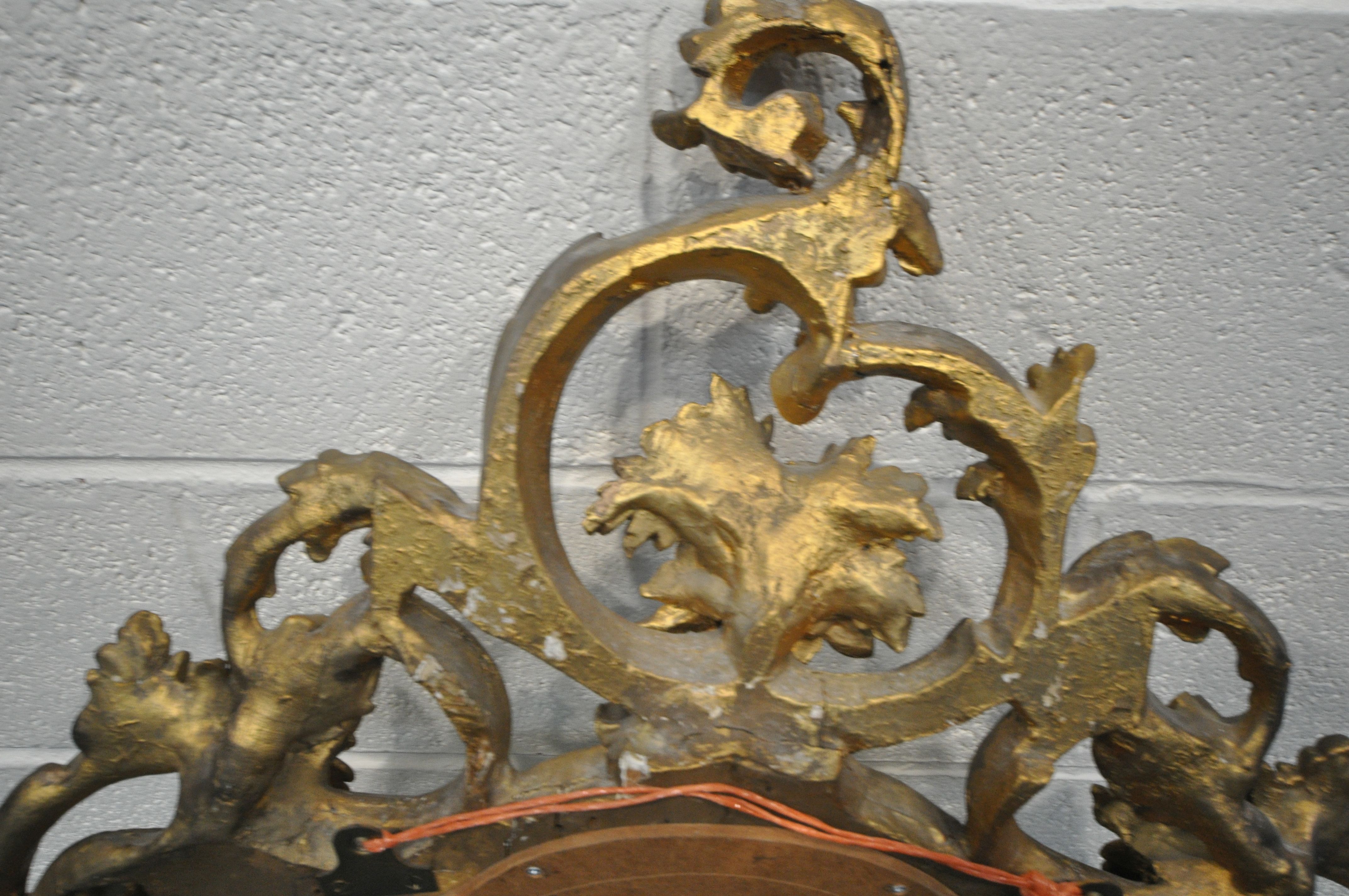 AN EARLY TO MID 20TH CENTURYCENTURY GILTWOOD GIRANDOLE, in the Rococo Revival style, shaped - Image 18 of 18