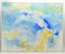 GRAHAM BENTON R.B.S.A (BRITISH 1934-2022) 'SKYSCAPE', AN ABSTRACT COMPOSITION, a study of clouds