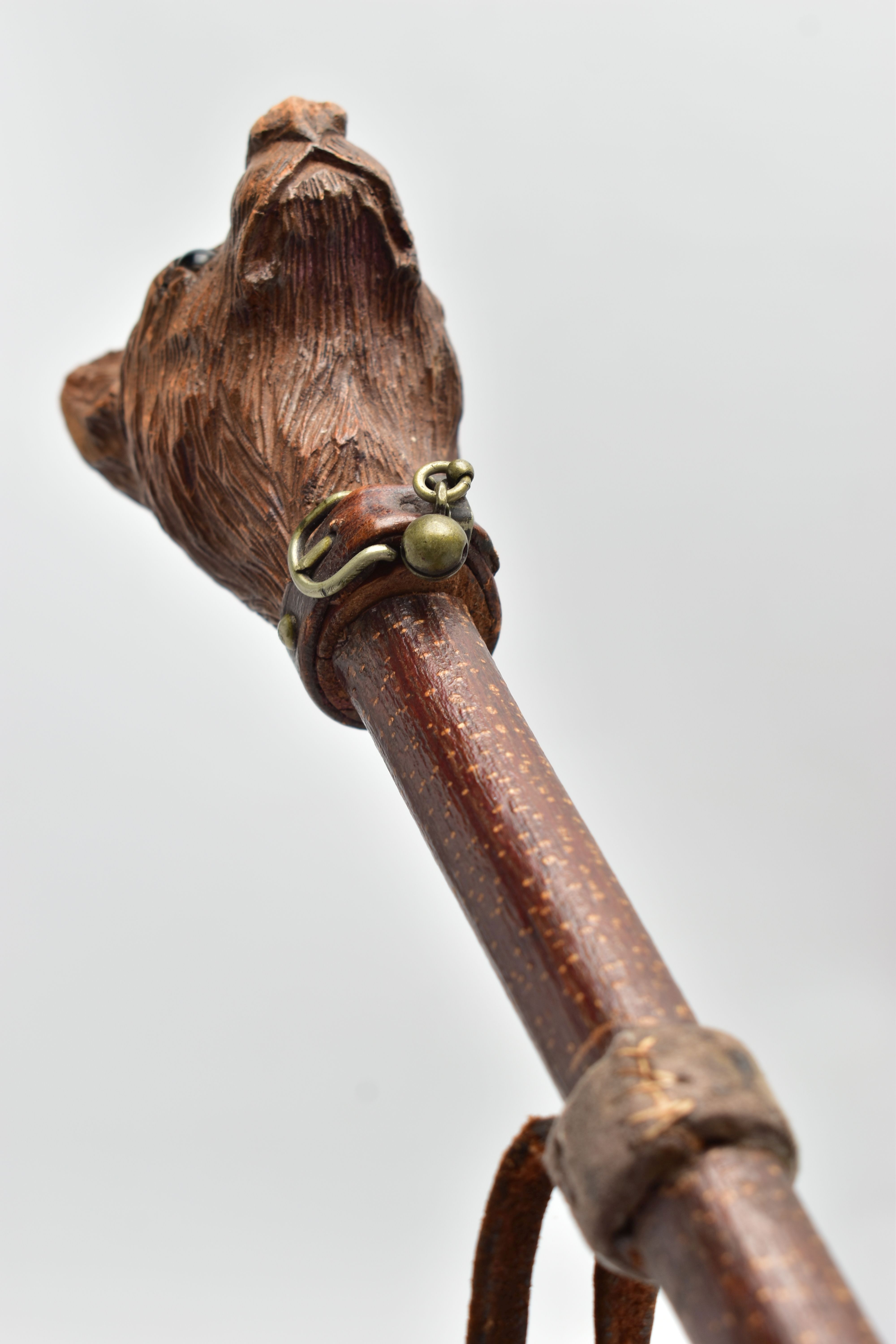 SIX ITEMS OF 19TH AND EARLY 20TH CENTURY TREEN, comprising an Edwardian oak desk stand with silver - Image 10 of 23