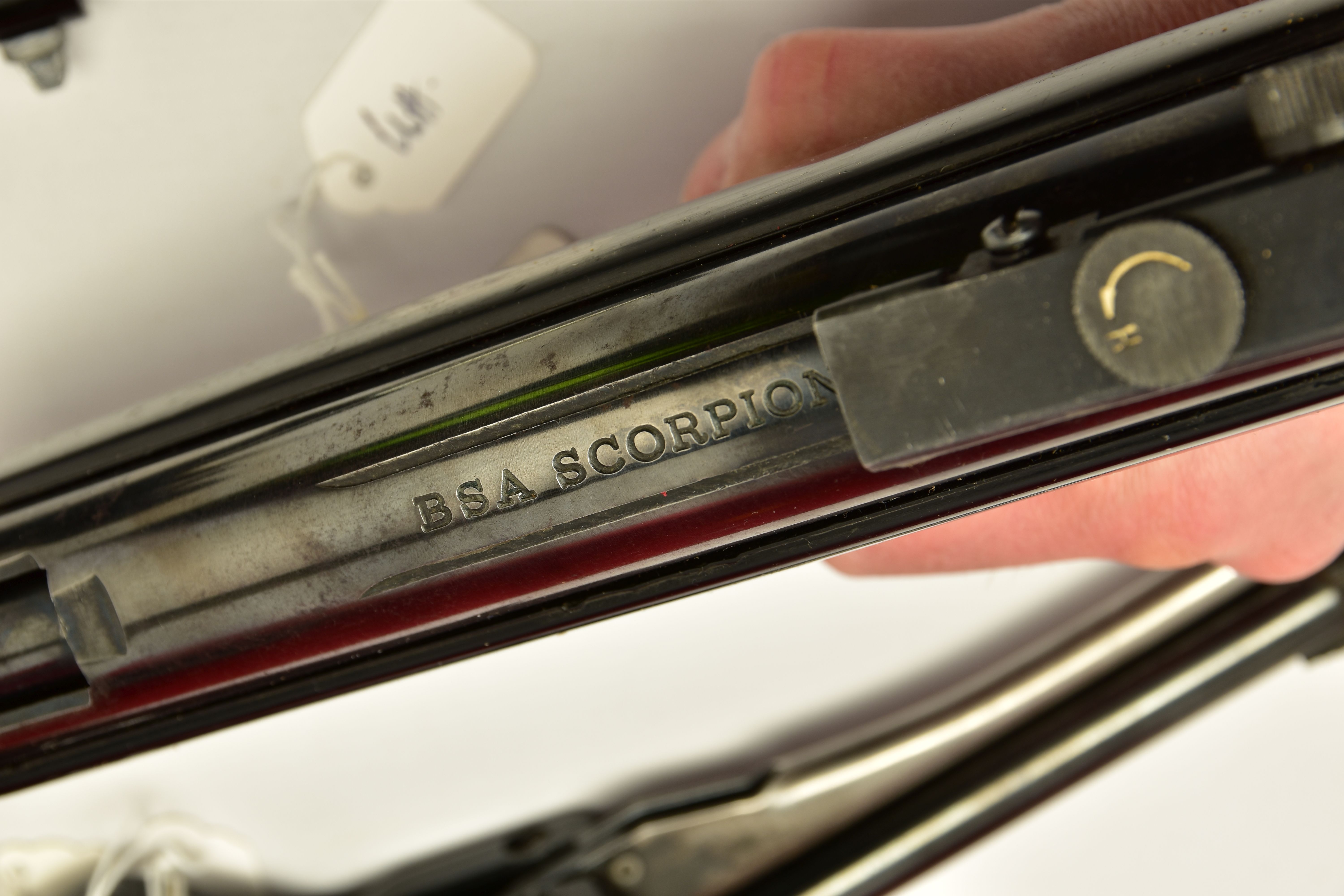 THREE AIR PISTOLS COMPRISING A .22'' B.S.A. SCORPION AIR PISTOL with defective action, serial number - Image 4 of 7