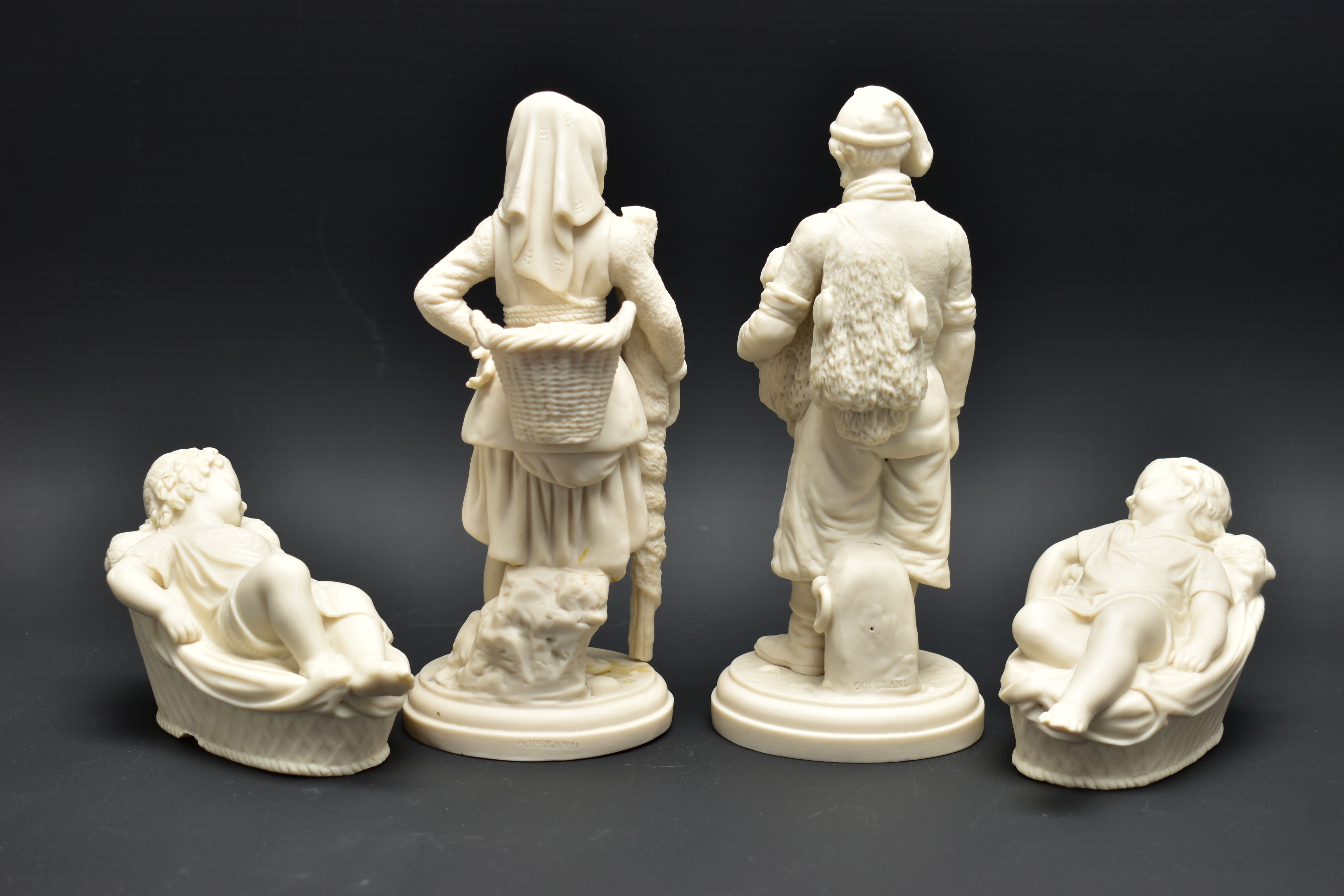 A PAIR OF 19TH CENTURY COPELAND PARIAN FIGURES OF A BOULOGNE FISHERMAN AND HIS COMPANION, modelled - Image 6 of 16