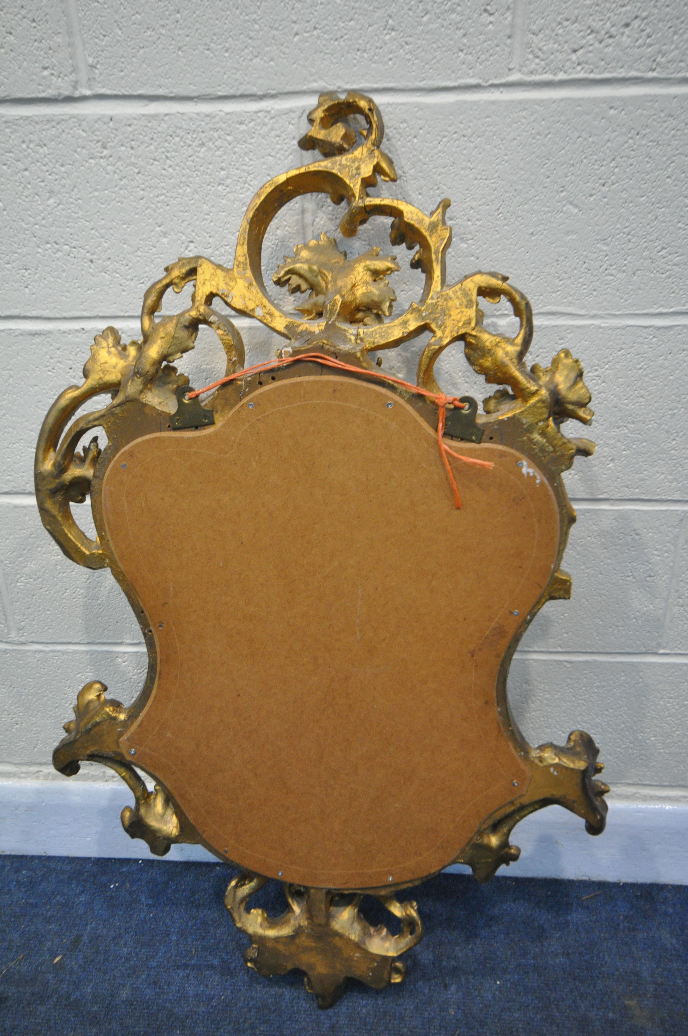 AN EARLY TO MID 20TH CENTURYCENTURY GILTWOOD GIRANDOLE, in the Rococo Revival style, shaped - Image 16 of 18