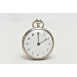 A MID VICTORIAN, KEY WOUND OPEN FACE QUARTER REPEATER POCKET WATCH, the white enamel dial with black