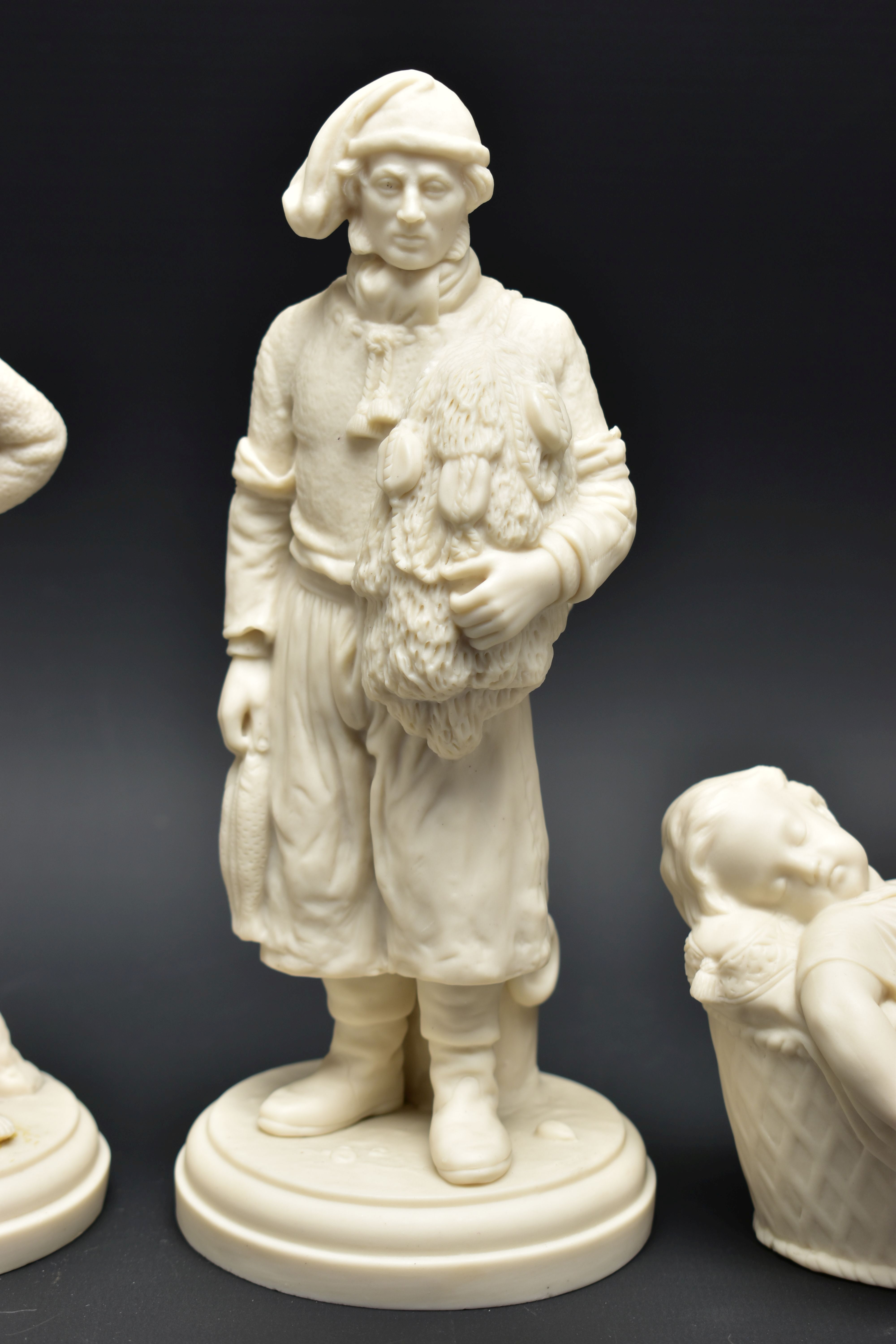 A PAIR OF 19TH CENTURY COPELAND PARIAN FIGURES OF A BOULOGNE FISHERMAN AND HIS COMPANION, modelled - Image 2 of 16