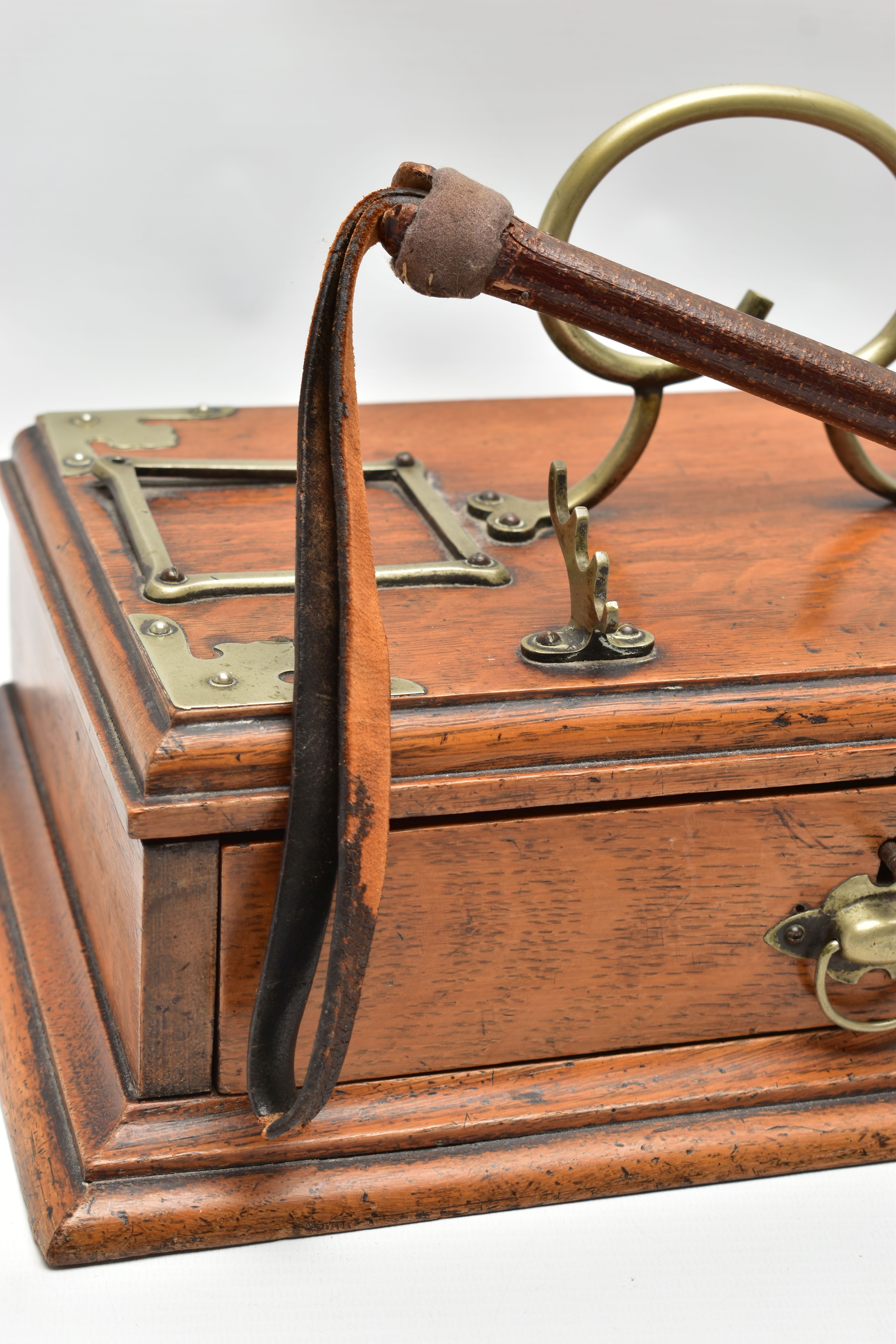 SIX ITEMS OF 19TH AND EARLY 20TH CENTURY TREEN, comprising an Edwardian oak desk stand with silver - Image 9 of 23