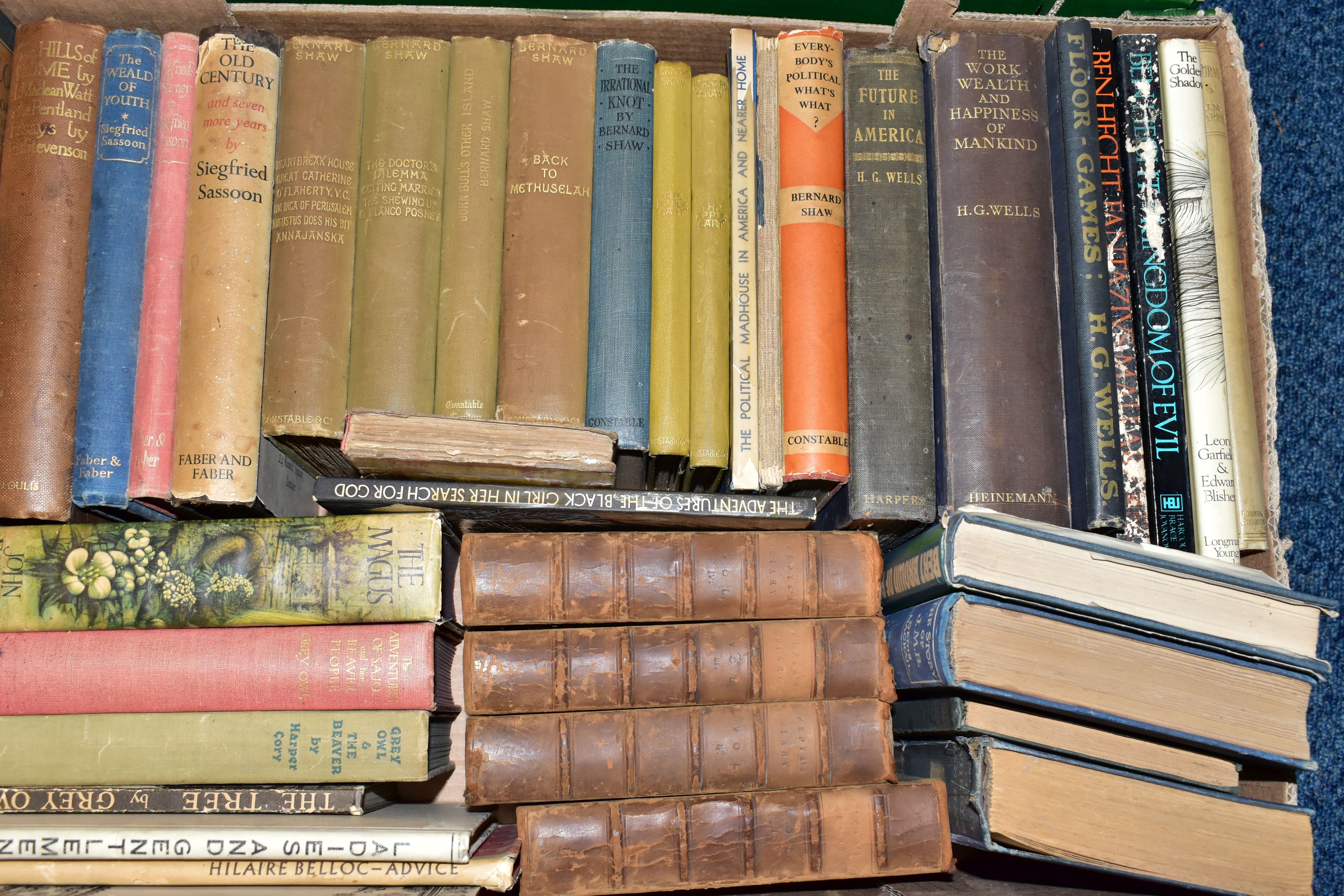 BOOKS, four boxes containing approximately 140 miscellaneous titles, with some 1st Editions, - Image 7 of 9