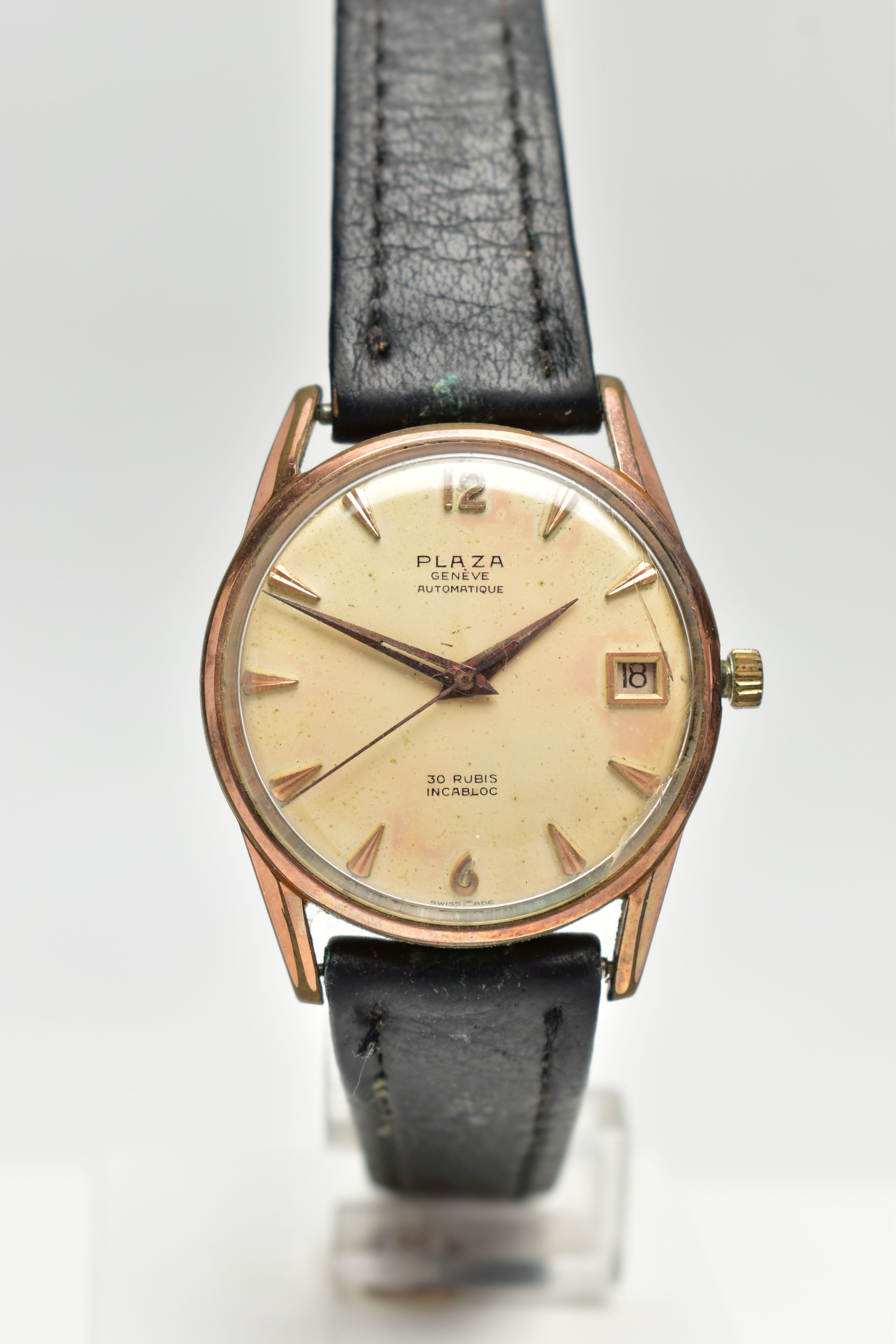 THREE WATCHES, to include a 1960s 9ct yellow gold manual wind GARRARD wristwatch, cream dial with - Image 4 of 12