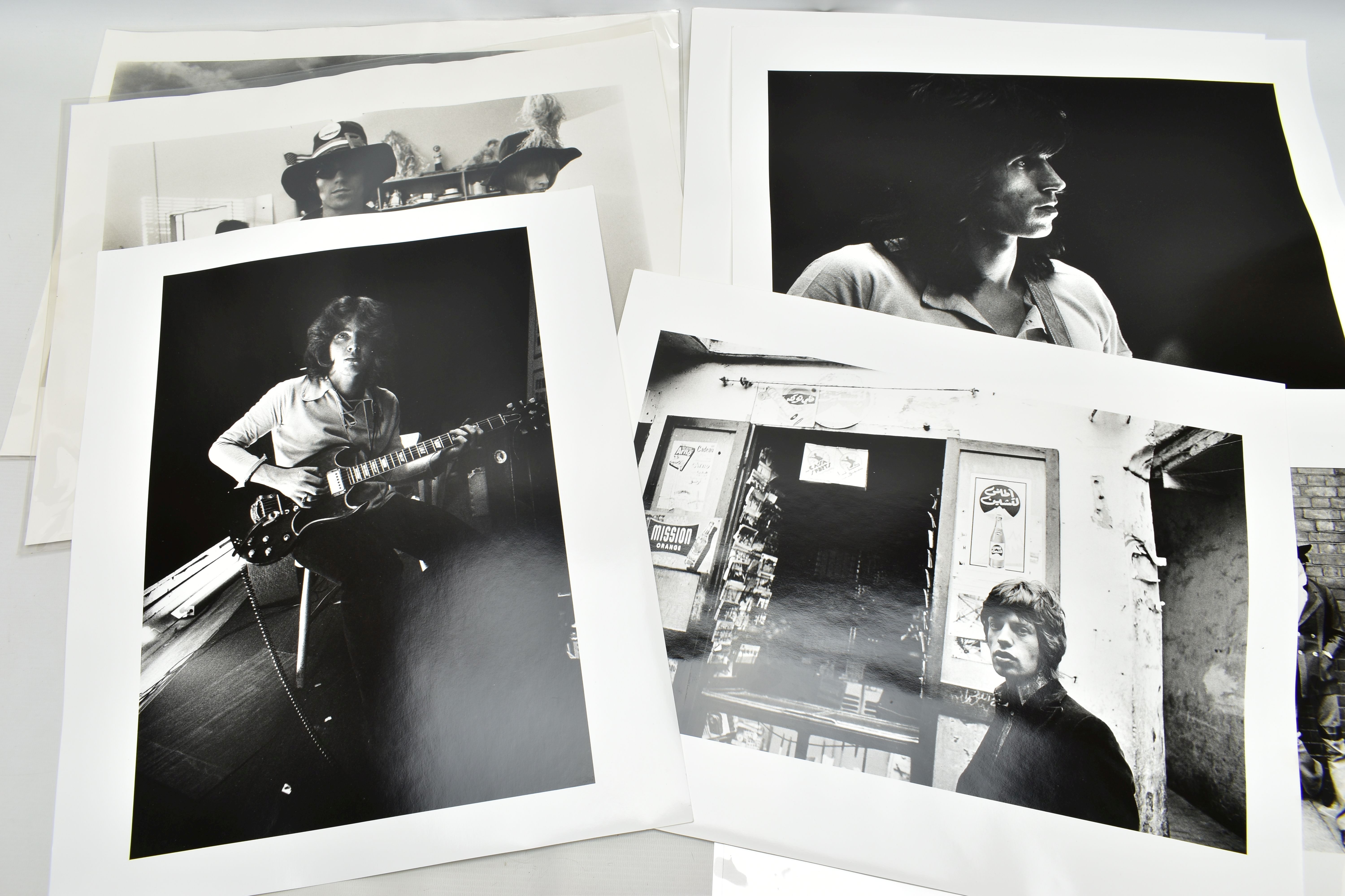 MICHAEL COOPER PHOTOGRAPHS - THE ROLLING STONES, seven copies of original photographs taken by