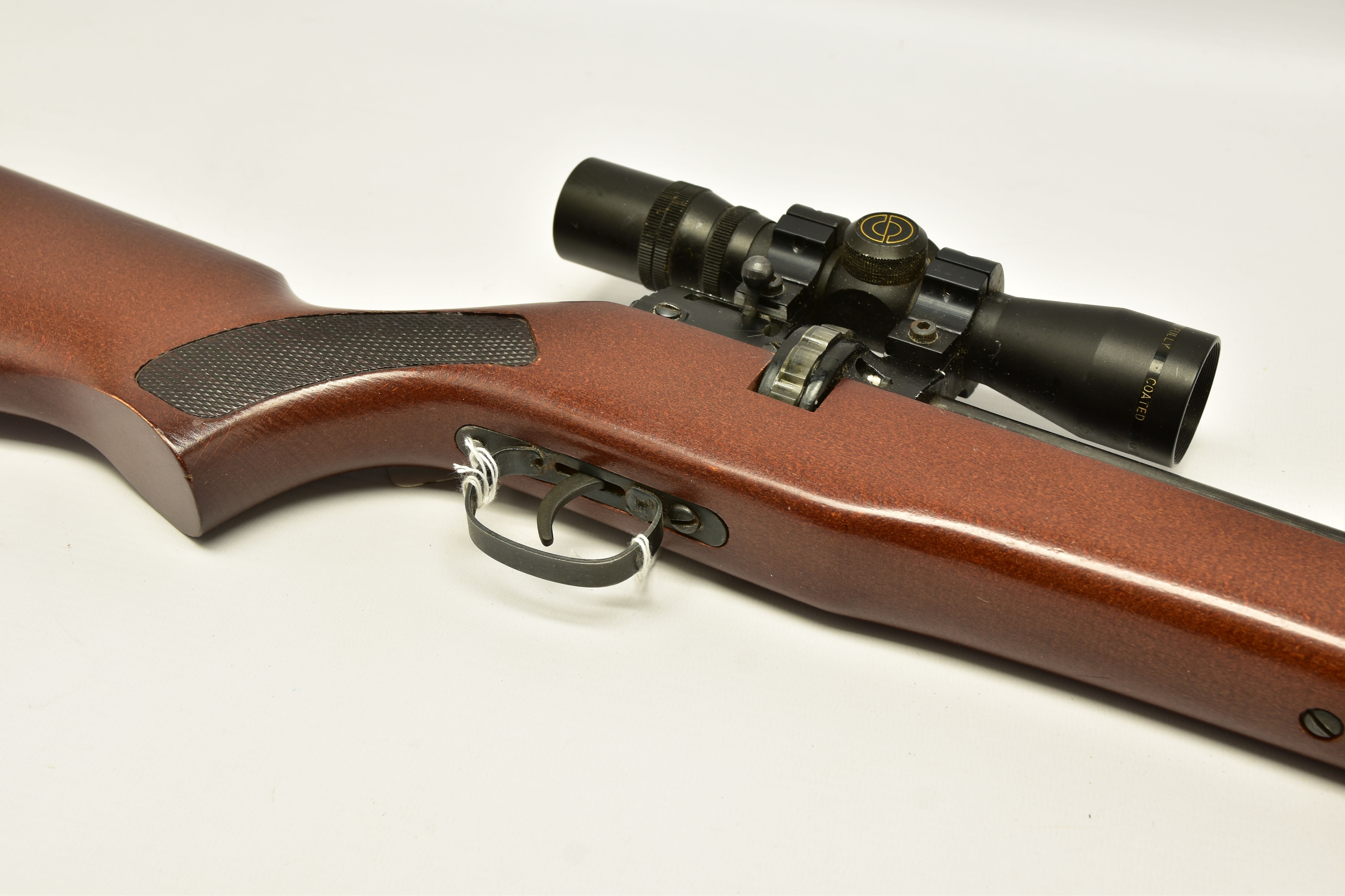 A .22 '' ROTARY MAGAZINE PUMP UP AIR RIFLE fitted with a beech stock, in working order and excellent - Image 5 of 9