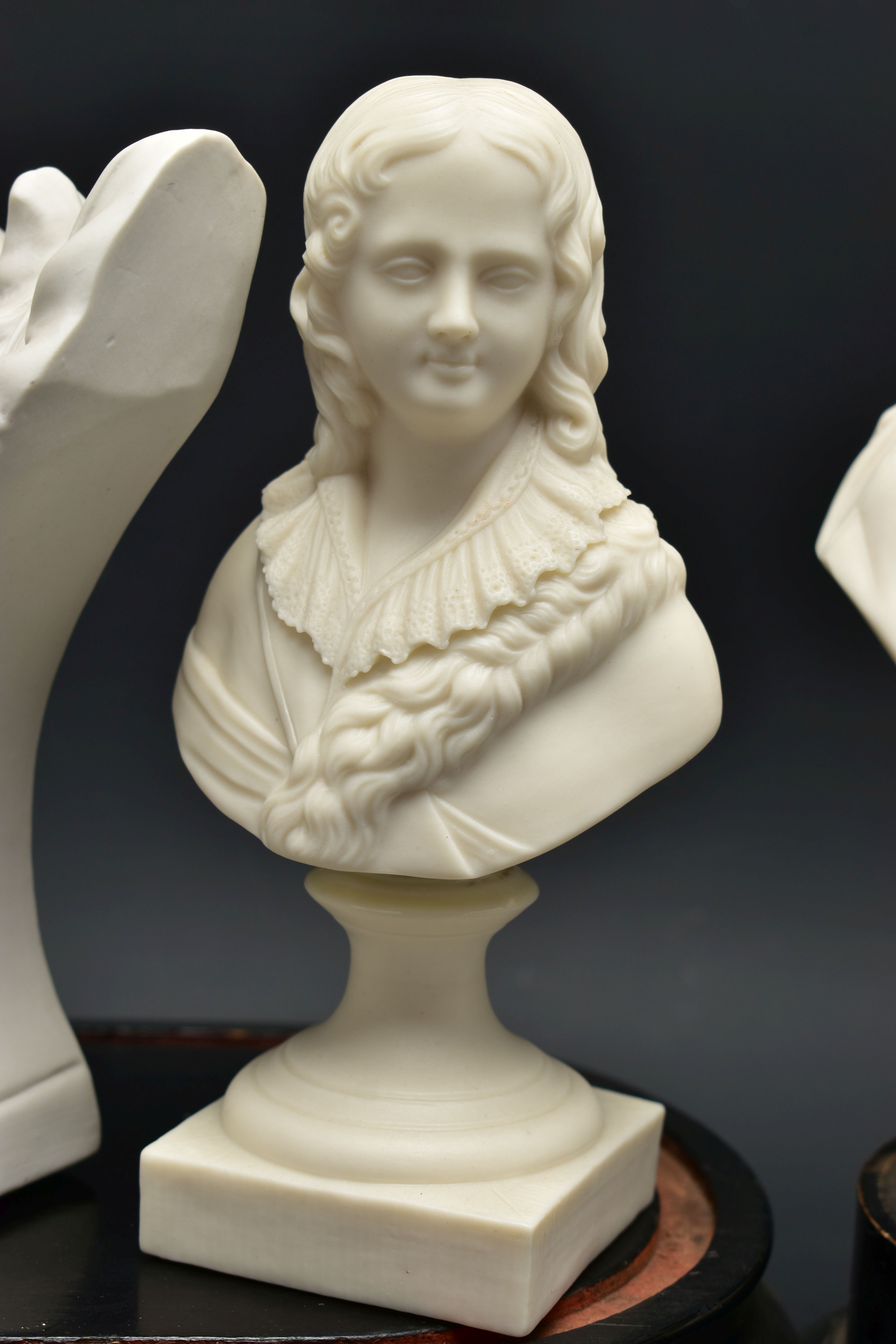 FOUR LATE 19TH AND EARLY 20TH CENTURY PARIAN AND BISQUE BUSTS, comprising a Goss 'Sister Dora', - Image 10 of 14