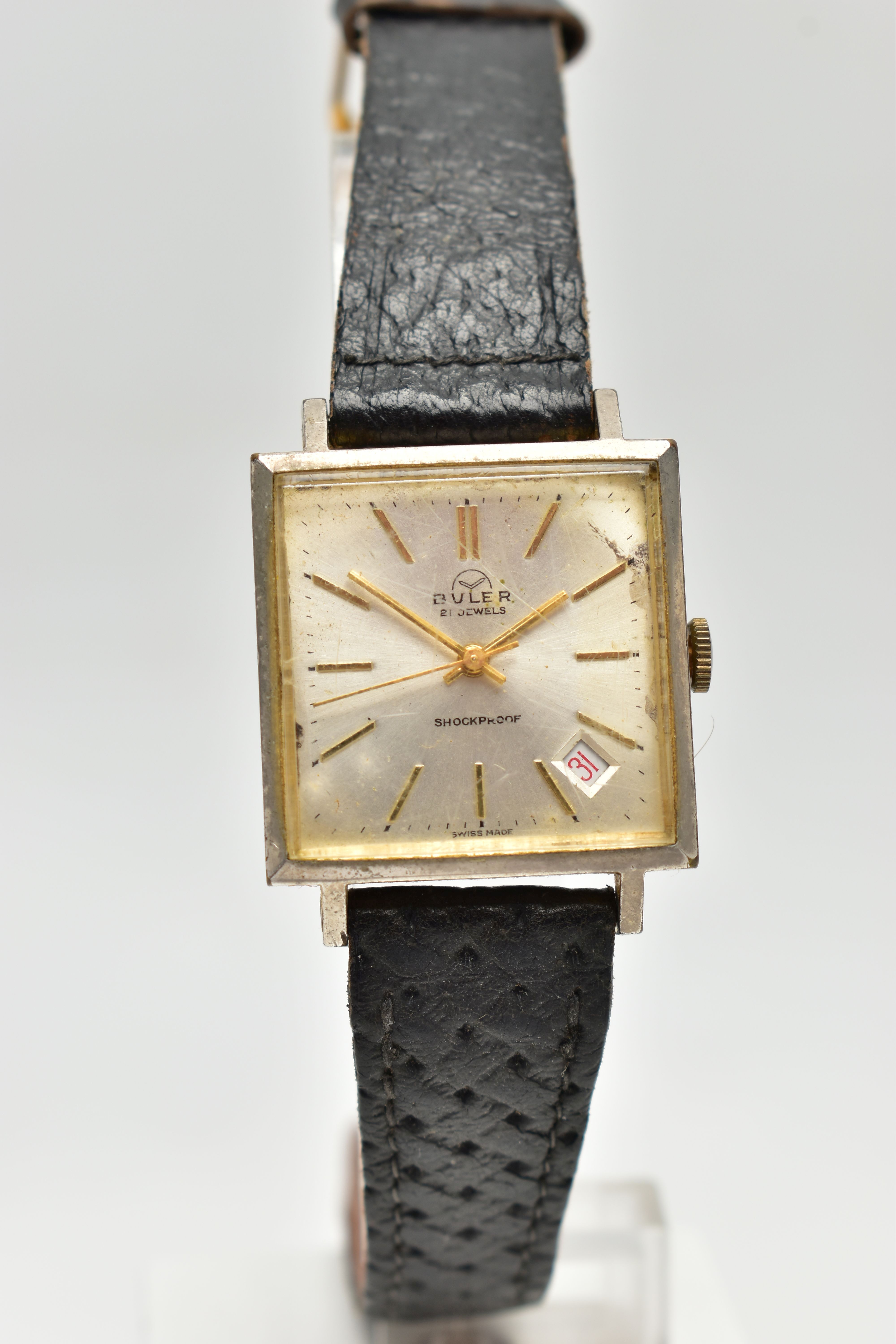 THREE WATCHES, to include a 1960s 9ct yellow gold manual wind GARRARD wristwatch, cream dial with - Image 10 of 12