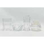 DECORATIVE GLASS BY GORAN WARFF AND ANNA EHRNER FOR KOSTA, comprising a Polar Ice candle holder,