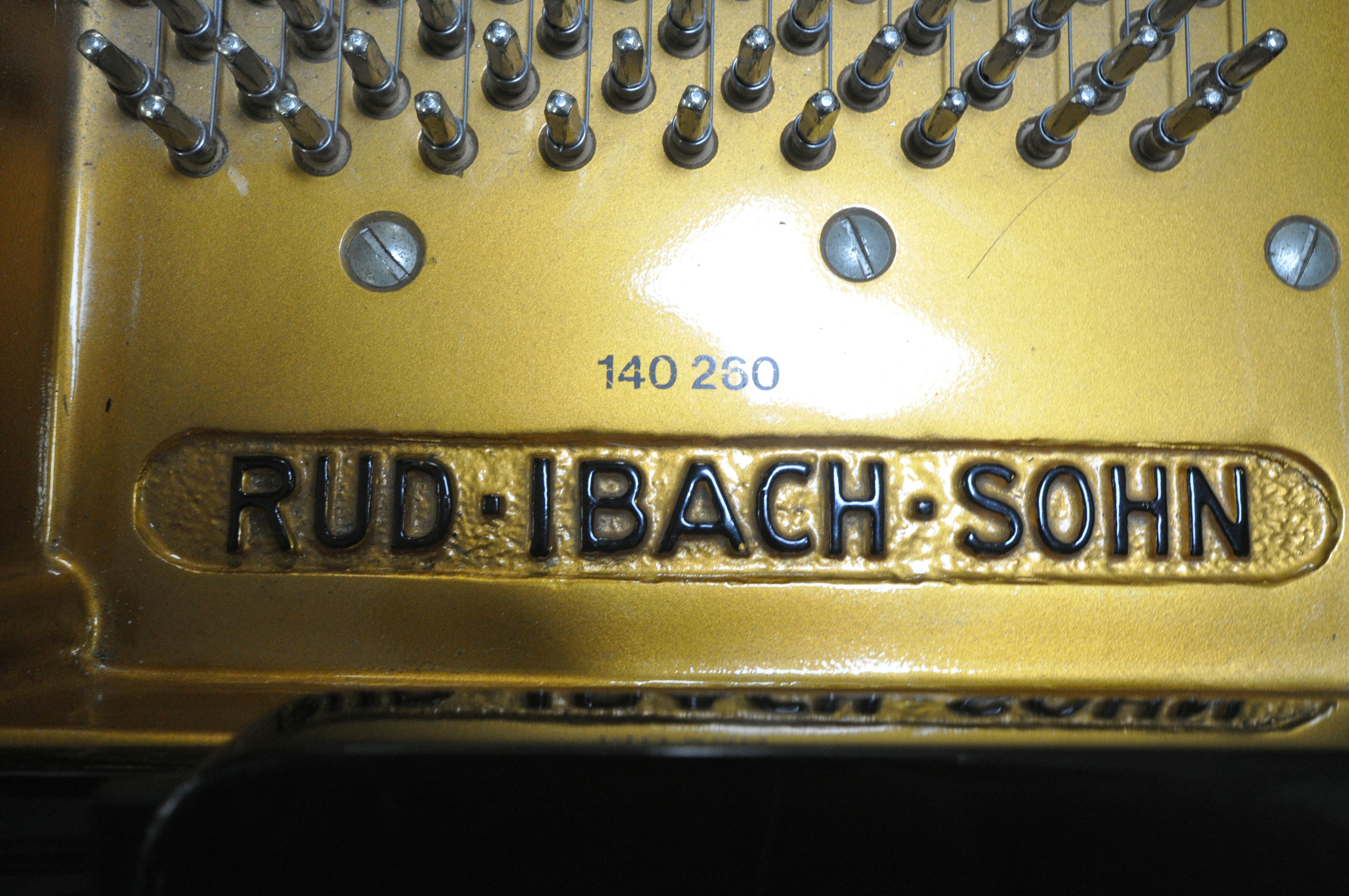 IBACH (1980-1990) A 6FT 10 SEMI-CONCERT GRAND PIANO, in a glossy ebonised case, serial number 140 - Image 5 of 17