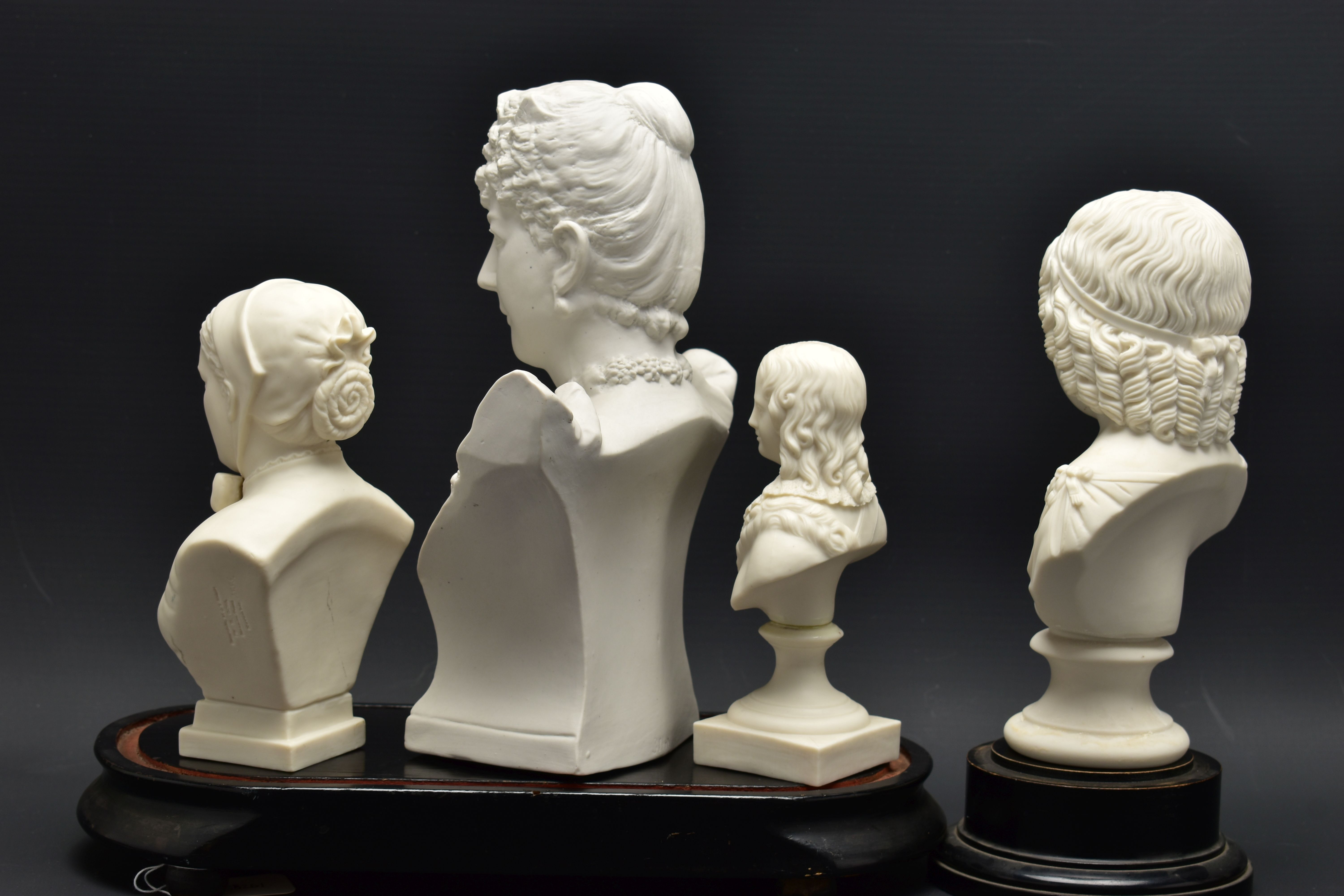 FOUR LATE 19TH AND EARLY 20TH CENTURY PARIAN AND BISQUE BUSTS, comprising a Goss 'Sister Dora', - Image 7 of 14