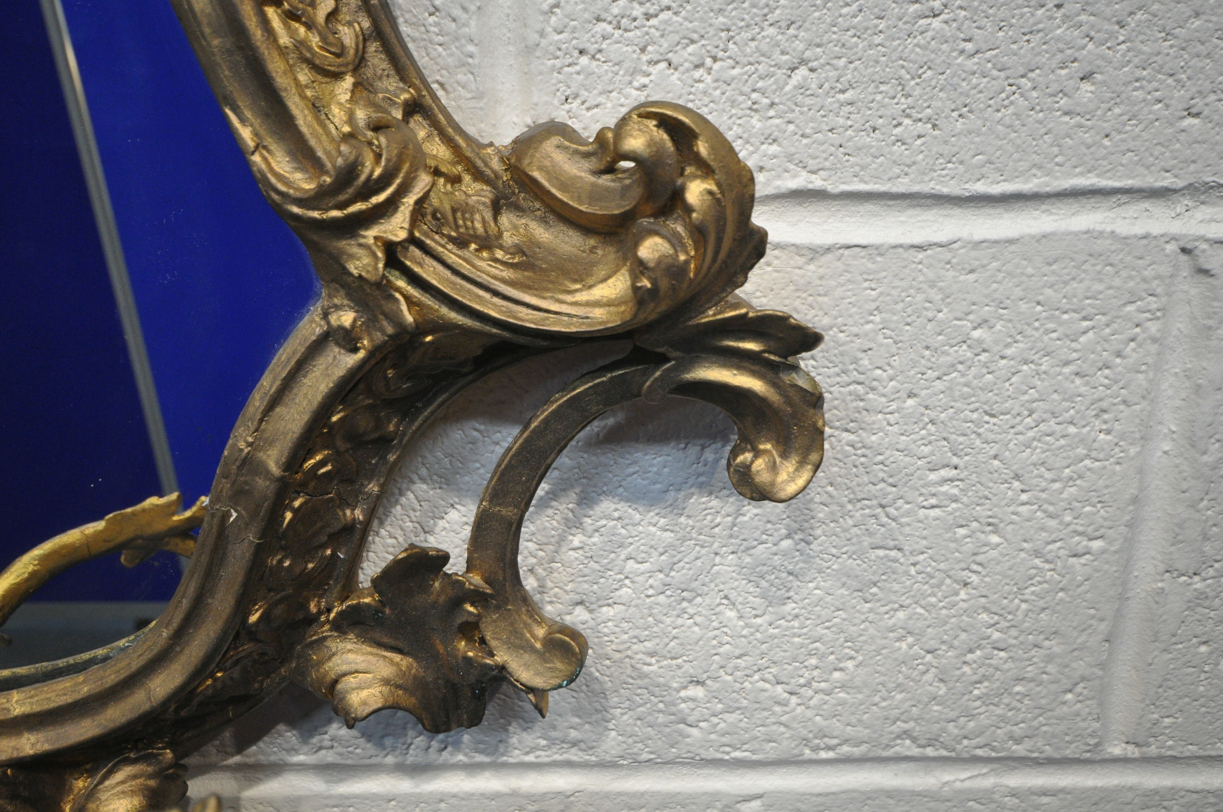 AN EARLY TO MID 20TH CENTURYCENTURY GILTWOOD GIRANDOLE, in the Rococo Revival style, shaped - Image 8 of 18