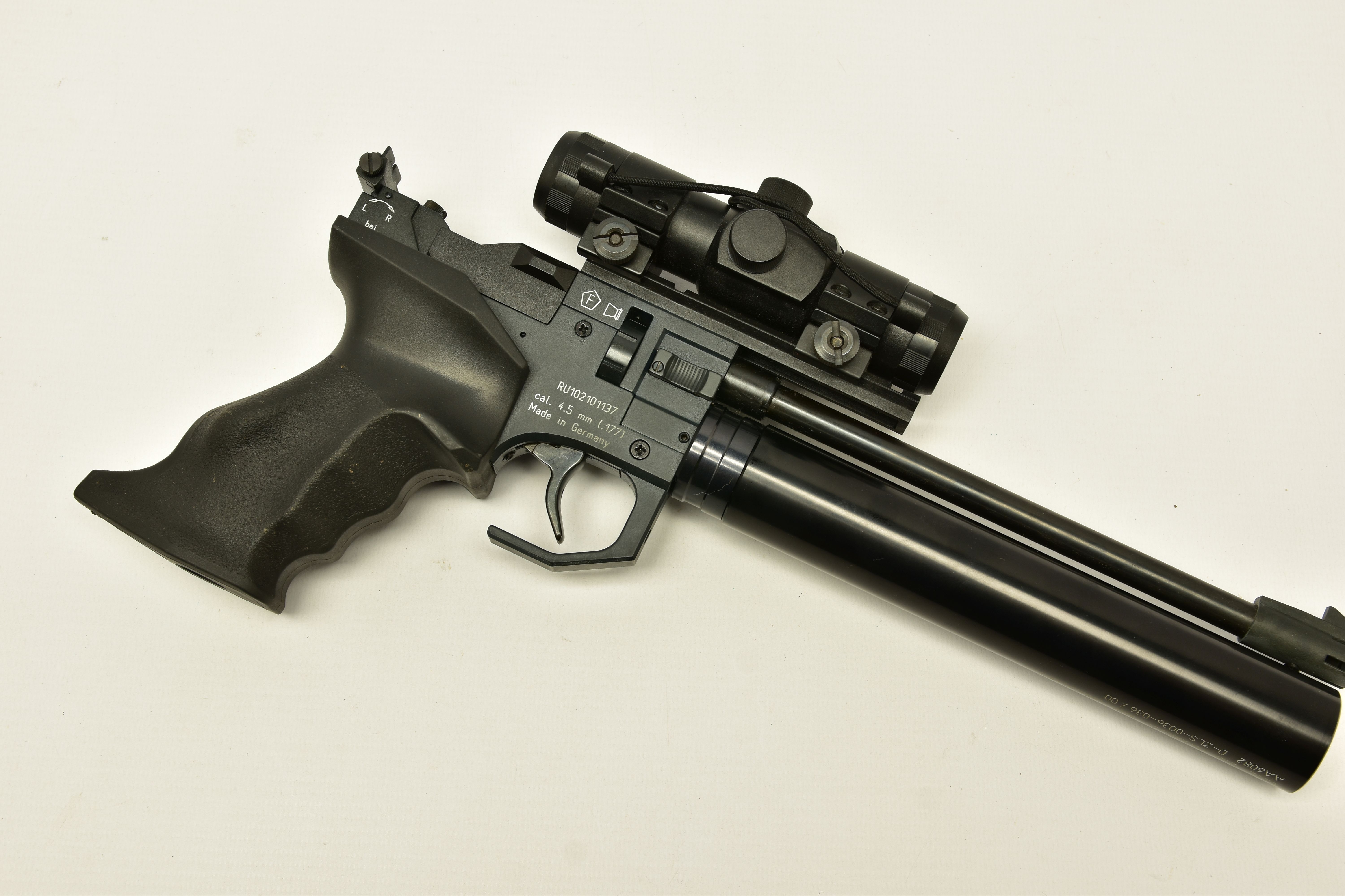 A .177'' CO2 HIGH QUALITY ROHM TWINMASTER COMPETITOR AIR PISTOL, serial number RU102101137 fitted - Image 7 of 10