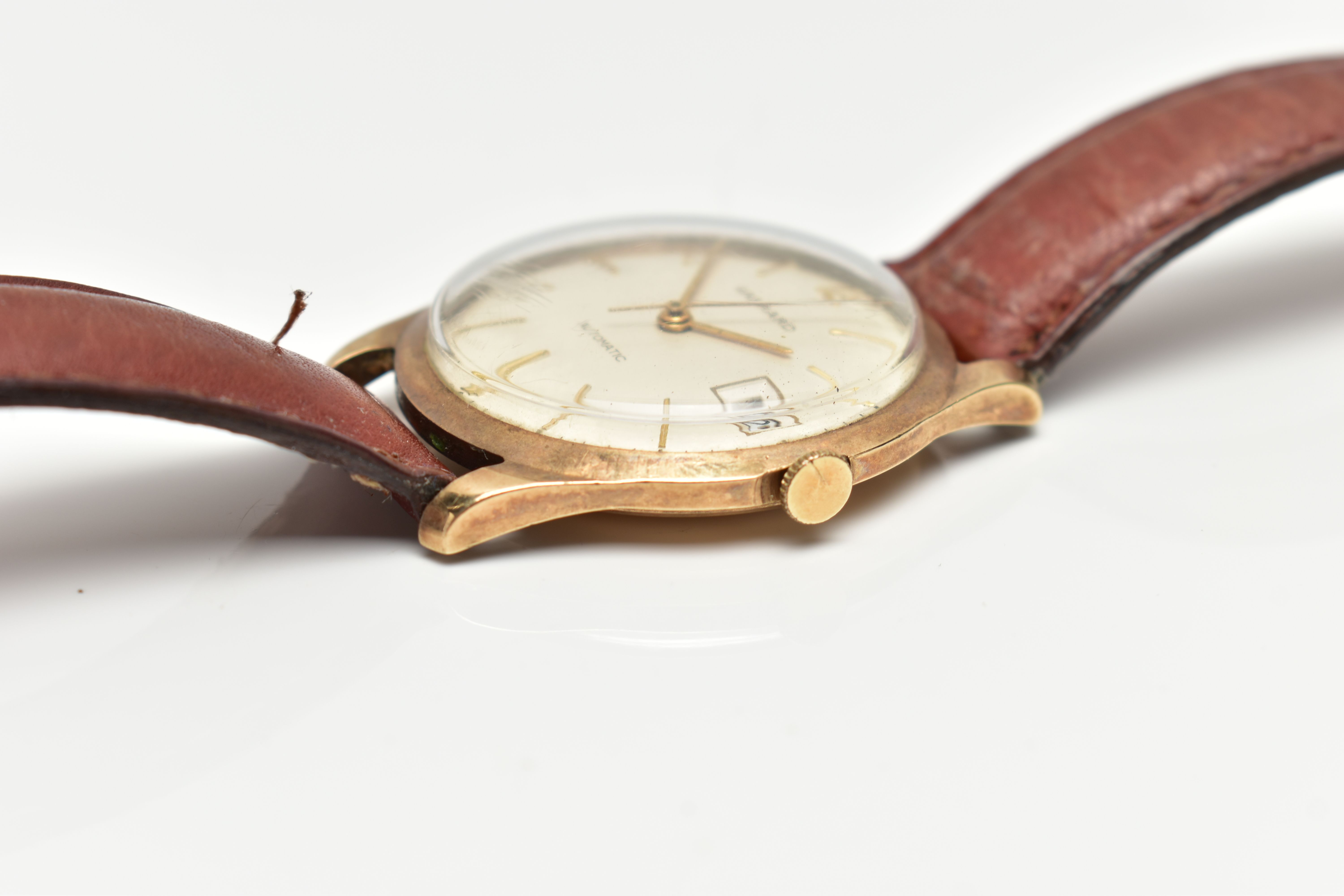 THREE WATCHES, to include a 1960s 9ct yellow gold manual wind GARRARD wristwatch, cream dial with - Image 9 of 12