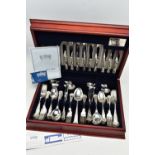 AN ELIZABETH II SILVER ONE HUNDRED AND TWENTY FOUR PIECE CANTEEN OF KINGS PATTERN CUTLERY FOR TWELVE