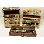 TWO SETS OF DRAWERS AND ONE OTHER DRAWER, containing a very large quantity of air gun/rifle and