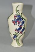 A MOORCROFT POTTERY BLUEBELL HARMONY VASE, the footed vase decorated in the Bluebell Harmony