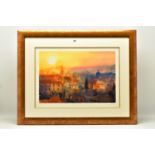 CECIL RICE (BRITISH 1961) 'SUNSET, FLORENCE', a limited edition silkscreen print depicting a