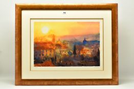 CECIL RICE (BRITISH 1961) 'SUNSET, FLORENCE', a limited edition silkscreen print depicting a