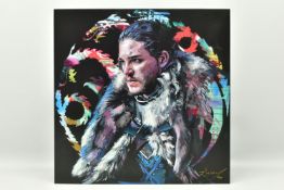 ZINSKY (BRITISH CONTEMPORARY)' WINTER IS COMING', a signed limited edition print depicting Kit