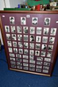 A FRAMED SET OF SIXTY BEATLES BUBBLE GUM CARDS, some cards bear facsimile signatures, the cards have