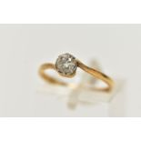 A SINGLE DIAMOND RING, a round brilliant cut diamond, approximate total diamond weight 0.40ct,