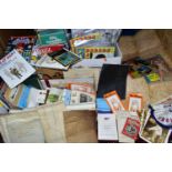 FOUR BOXES OF EPHEMERA consisting of entertainment programmes, an FA Cup Final programme, travel