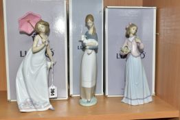 THREE BOXED LLADRO FIGURINES, comprising Afternoon Promenade 7636 Collectors Society 1995 limited