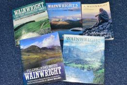 WAINWRIGHT, four hardback titles and one paperback title from the author comprising Fellwalking with
