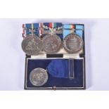 A QUANTITY OF FOUR MEDALS, to include a National service medal and a British Forces in Germany medal