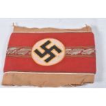 WWII GERMAN NAZI PARTY ARM BAND, this is a Kreisleiter NSDAP band with bullion stitching down the
