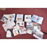 COLLECTION OF STAMPS IN SIX ALBUMS including a range of FDCs, a few GB Presentation packs with