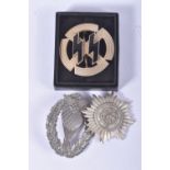 A SMALL GROUP OF BELIEVED TO BE REPRODUCTION GERMAN MILITARY AWARD BADGES, to include a SS